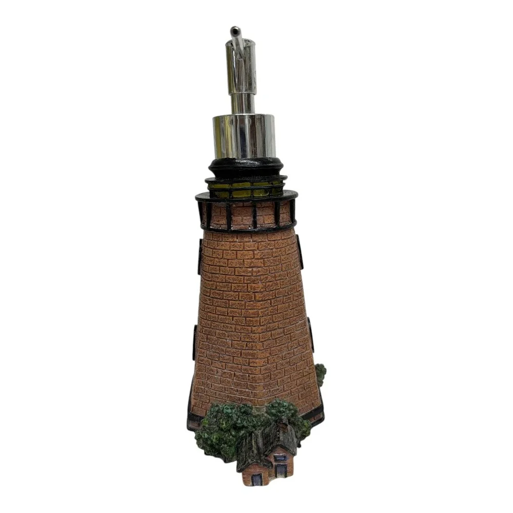 Lighthouse Soap Lotion Dispenser Ceramic Nautical EUC 8.5